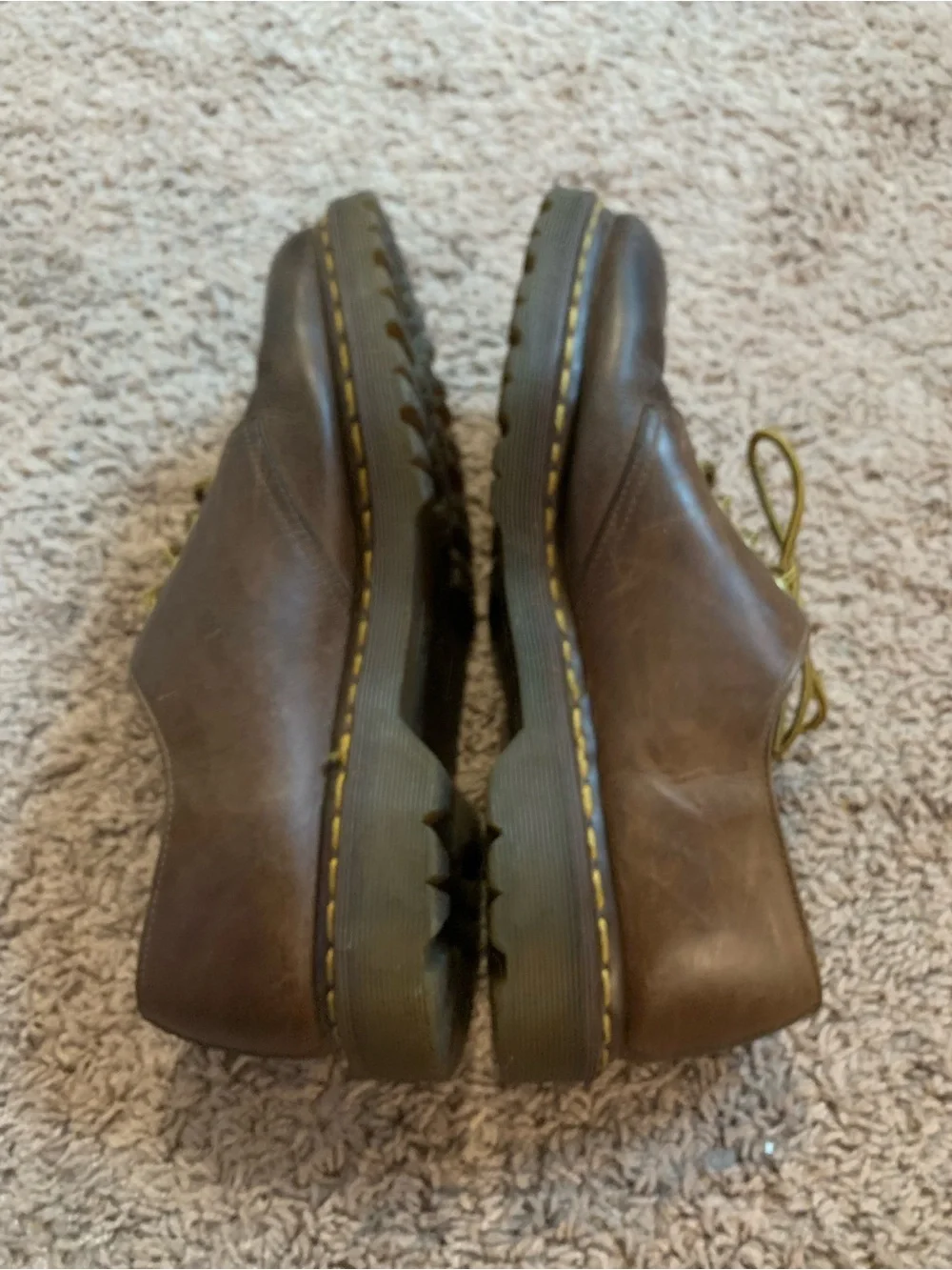 Dr. Martens Brown Waxy Leather Oxford Shoes Lace up Boots